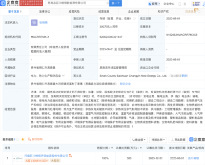 百川暢銀在貴州成立新子公司，拓展生物質(zhì)能與生物有機肥料研發(fā)業(yè)務(wù)